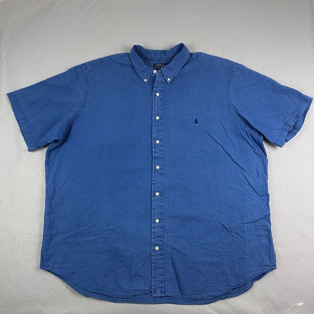 Polo Ralph Lauren Guaranteed To Wrinkle Button Down Shirt Mens 3XB Seersucker